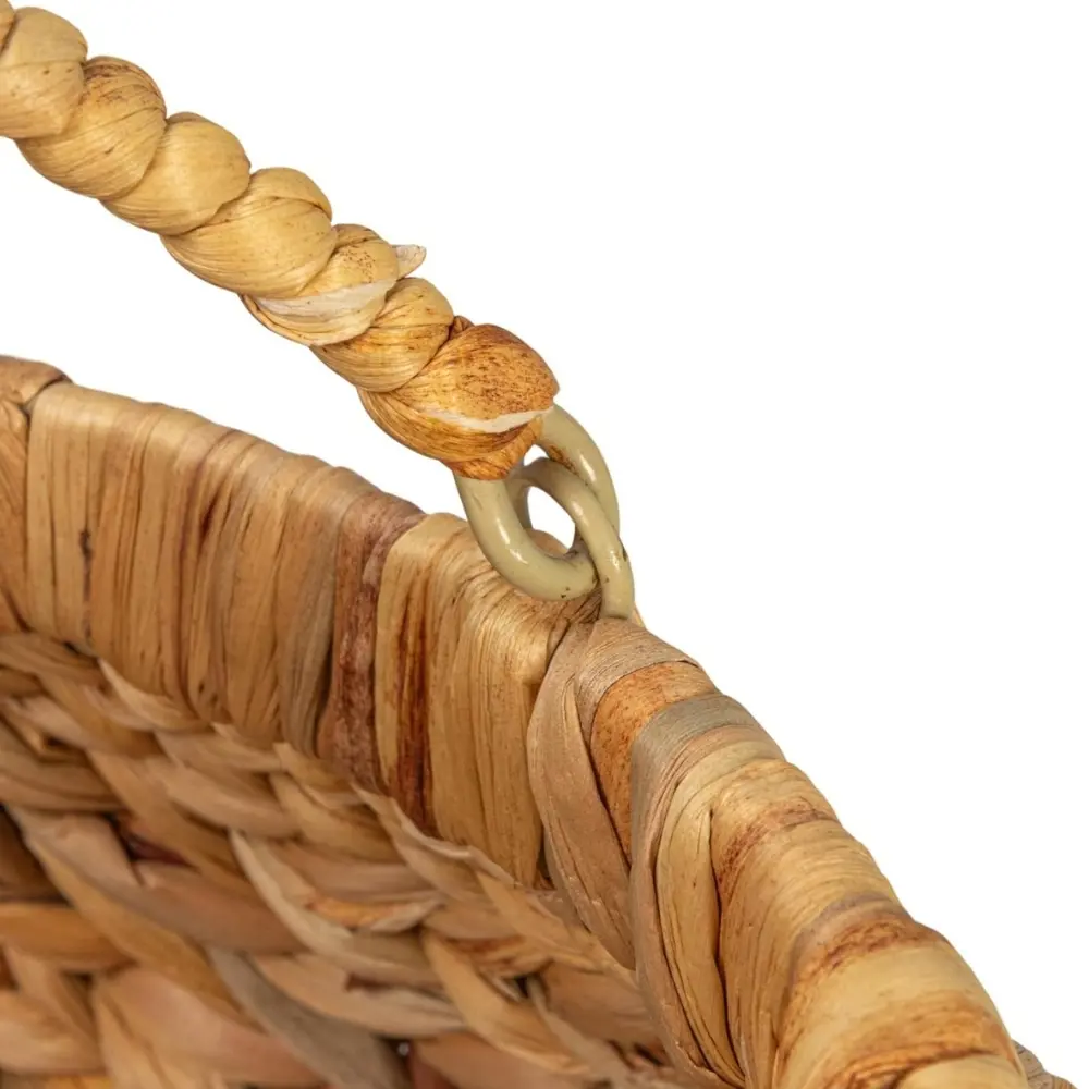 Set Of 2 Household Water Hyacinth Handwoven Flower Basket Reed Frame Durable Neutral Design Stylish Braided Storage +84976578835 2