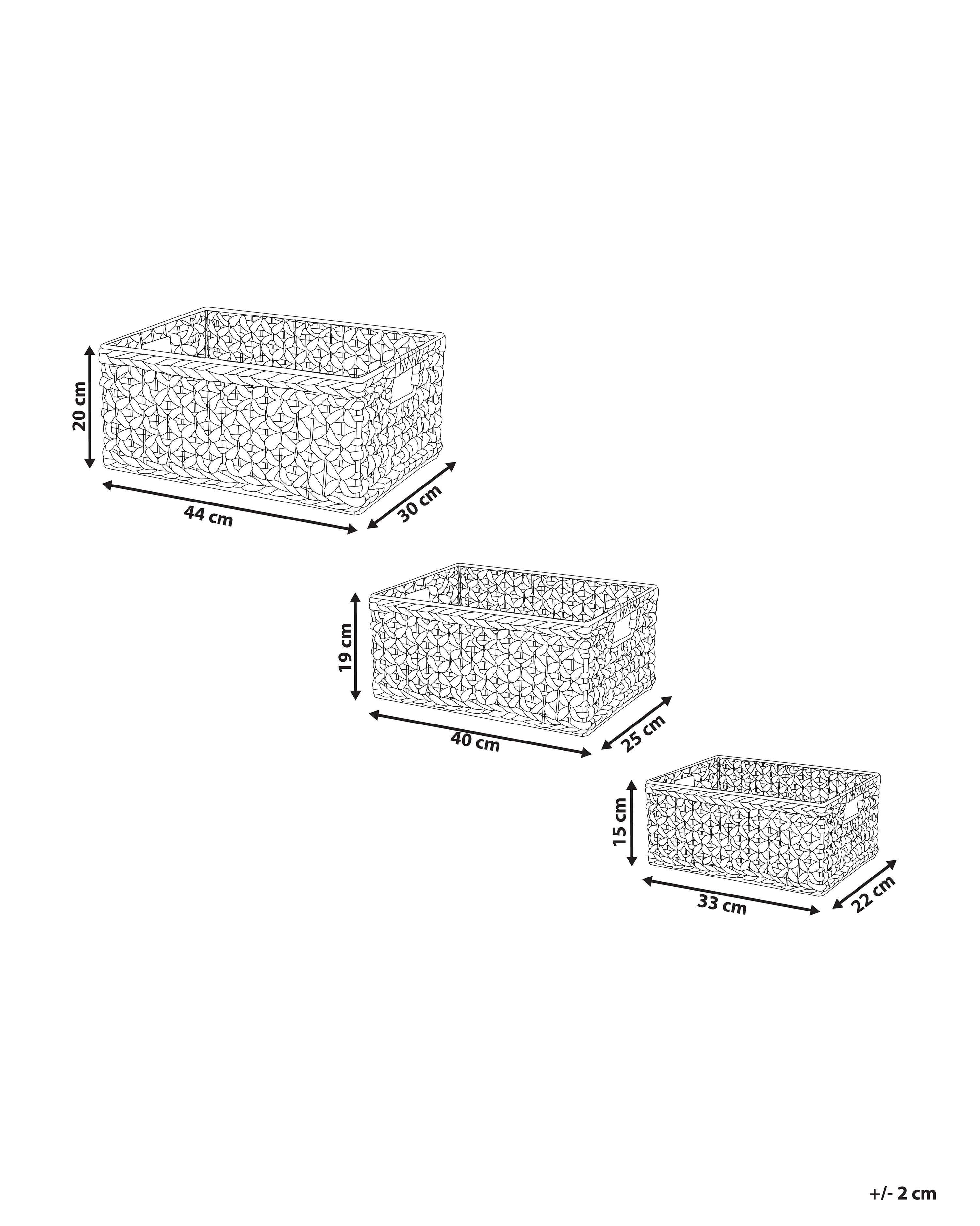 Set of 3 Water Hyacinth Baskets, Storage basket, home organization accessory highly aesthetic, wholesale available. 4