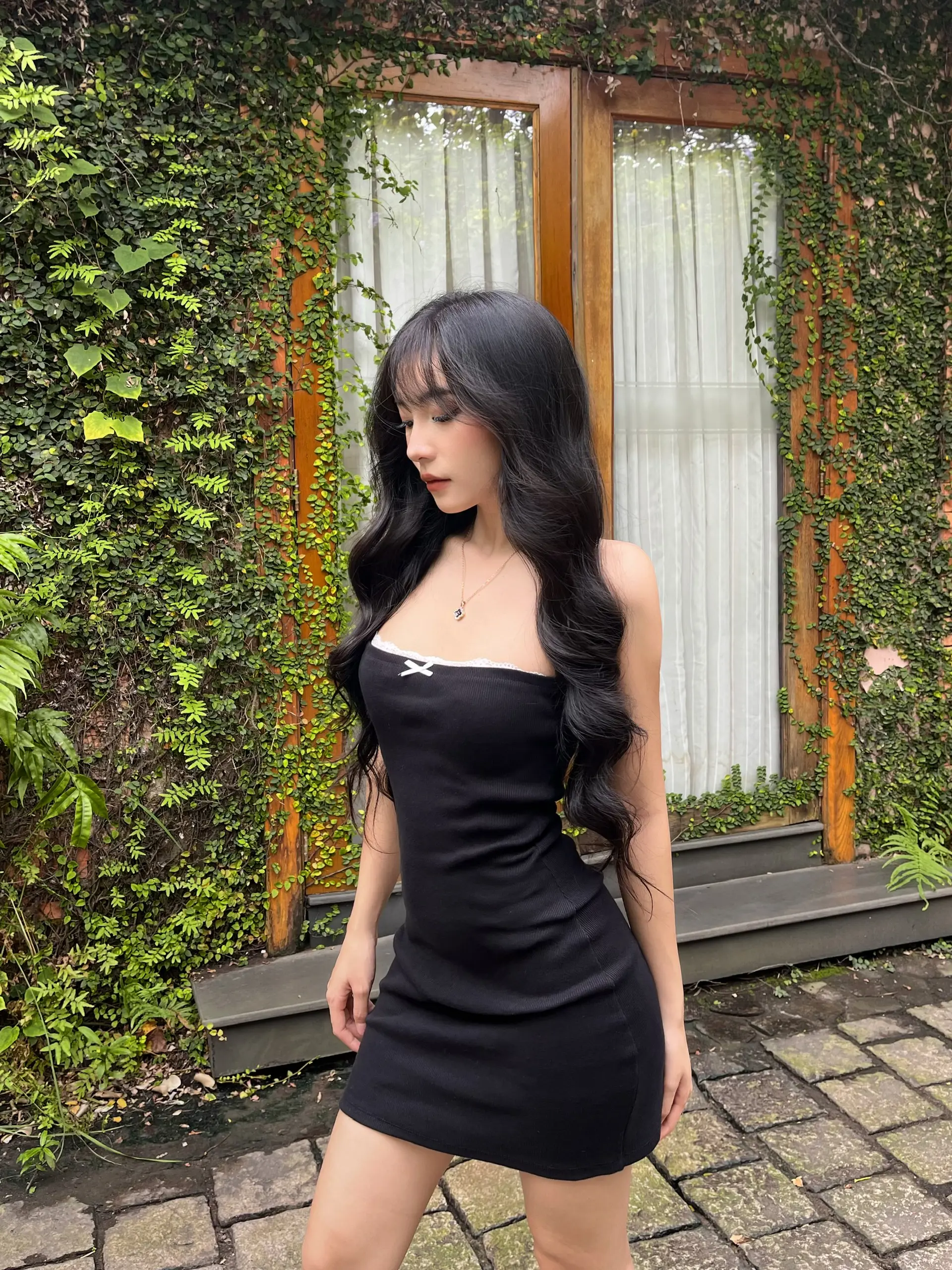 Shiny Dress Lace Trim Bow Detail Top Price Women Dresses Y2K OEM ODM Sexy Casual Dresses Women Sexy Party Made In Vietnam 6