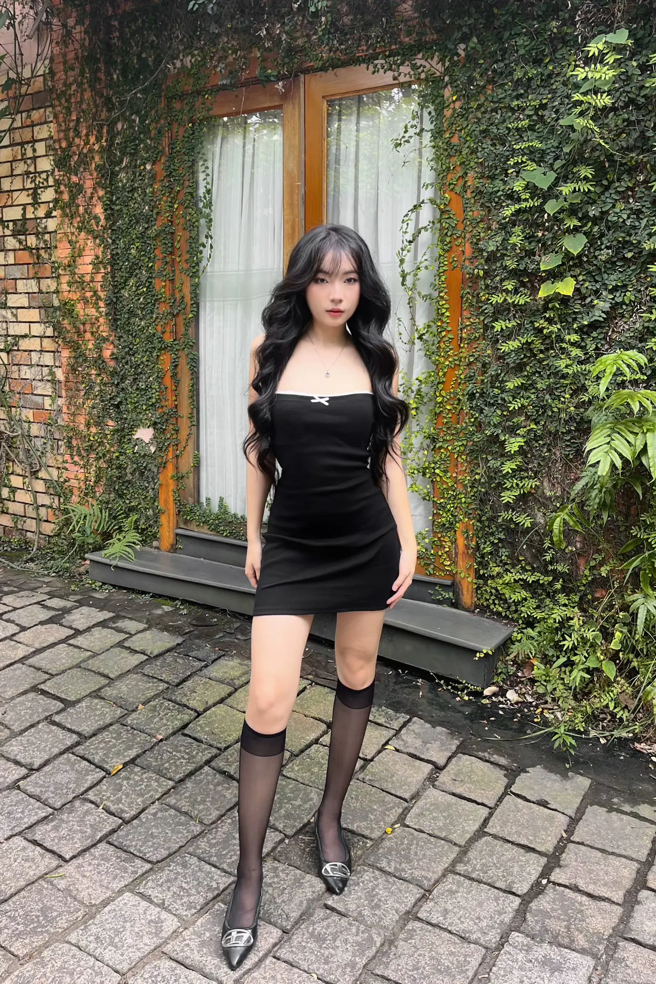 Shiny Dress Lace Trim Bow Detail Top Price Women Dresses Y2K OEM ODM Sexy Casual Dresses Women Sexy Party Made In Vietnam 2