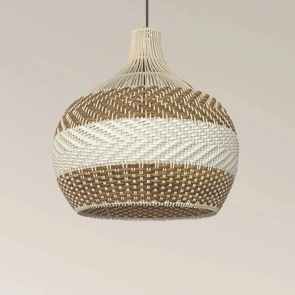 Simply White Rattan Pendant Light, Lamps made from handmade materials, home decoration accessories, wholesale. 1