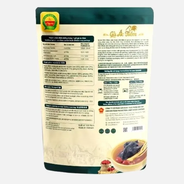 Slow-cooked Black Chicken with Ginseng Soup 24ps 350g OEM FCE ISO HACCP Vietnam nutritious soup mre OEM healthy food 3