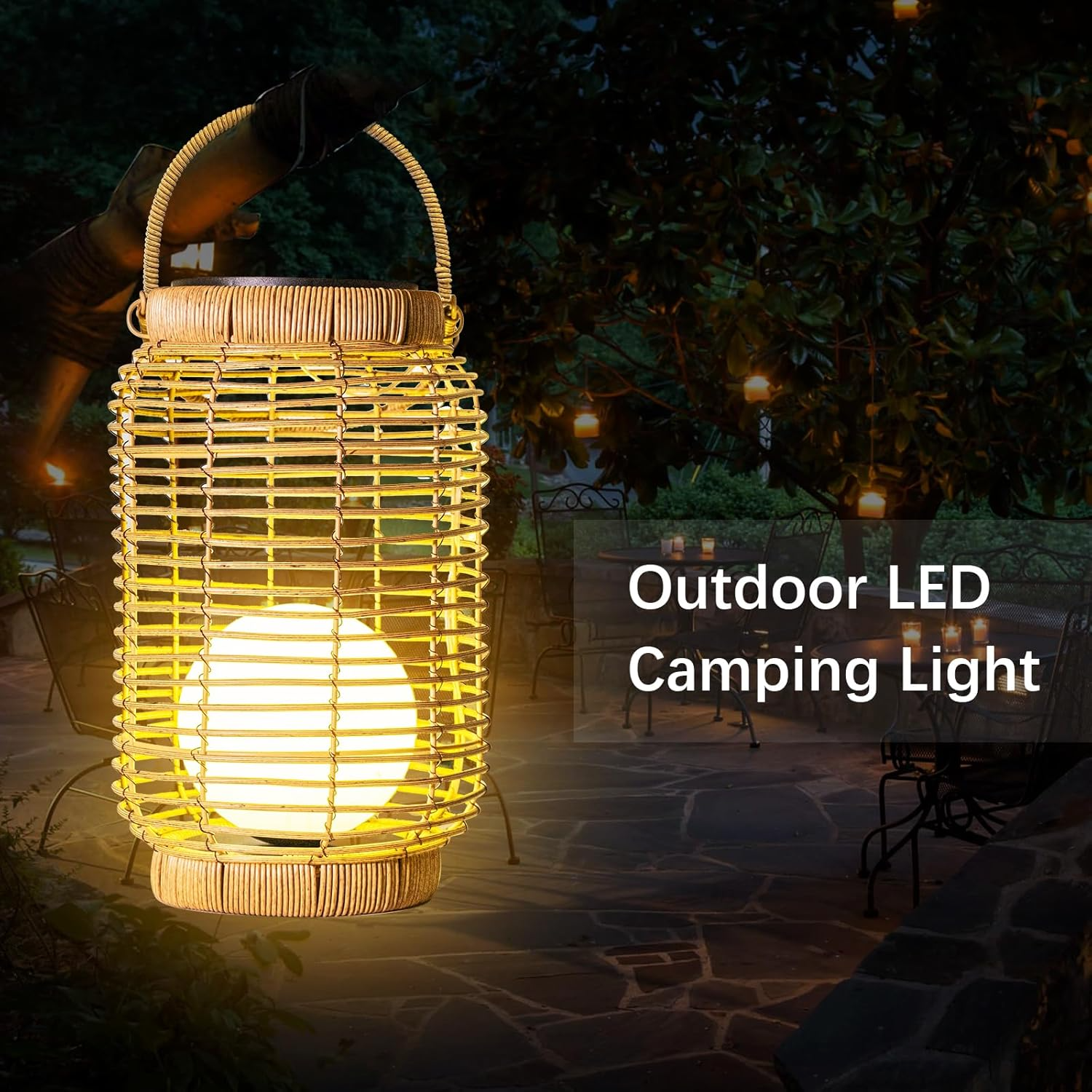 Solar Lights Natural Woven Rattan, solar lights made from natural materials, home decor, eco-friendly home decor, wholesale. 6