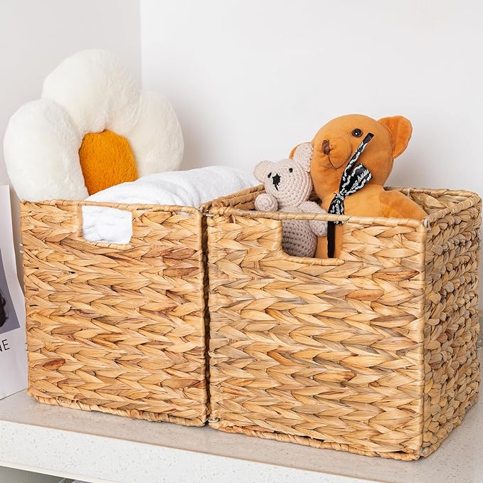 Square basket Hand woven basket, Storage basket, home organization accessory highly aesthetic, wholesale available. 4