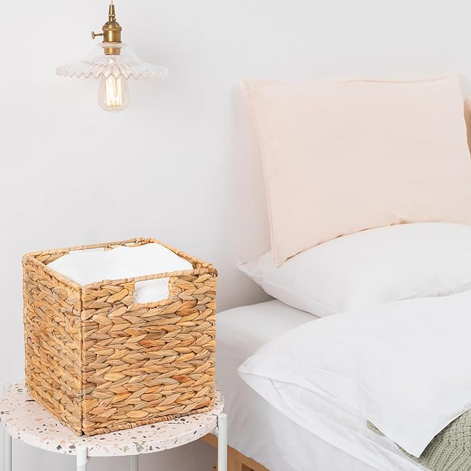 Square basket Hand woven basket, Storage basket, home organization accessory highly aesthetic, wholesale available. 2