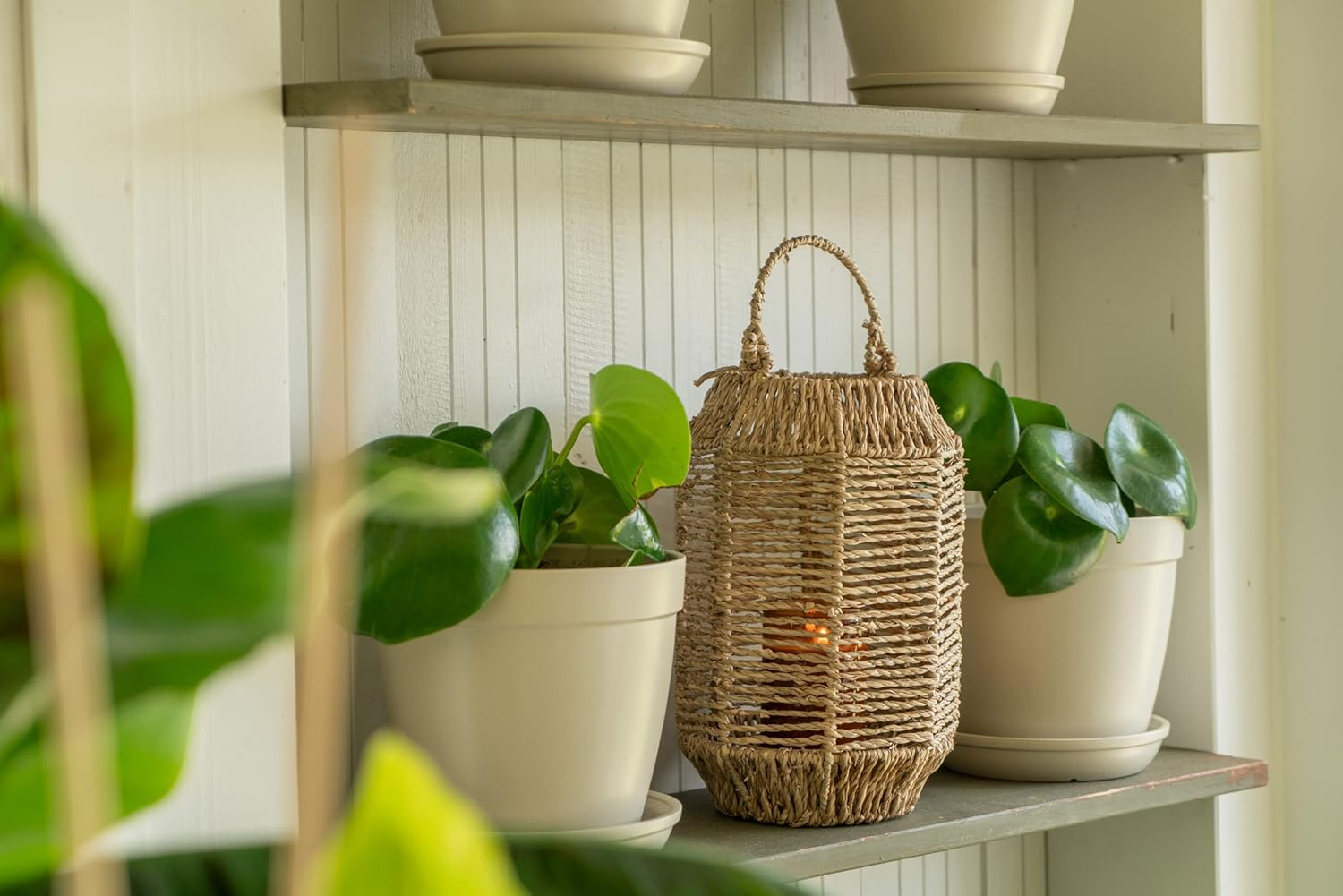 Stylish seagrass lantern to hang or stand indoors and outdoors, Craft Lamps, Home Decor, Eco Friendly Home Decor, Wholesale. 6