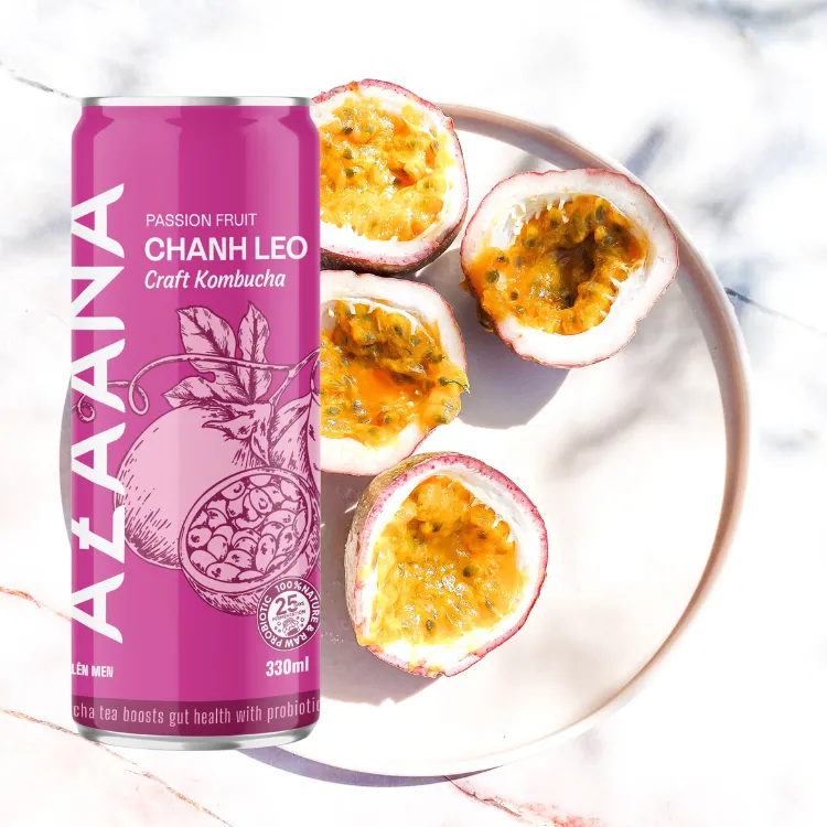 Sweet and Sour Passion Fruit Kombucha Freshly Ready to Ship with Fragrant Notes Fruit & Vegetable Juice Healthy Drinks 2