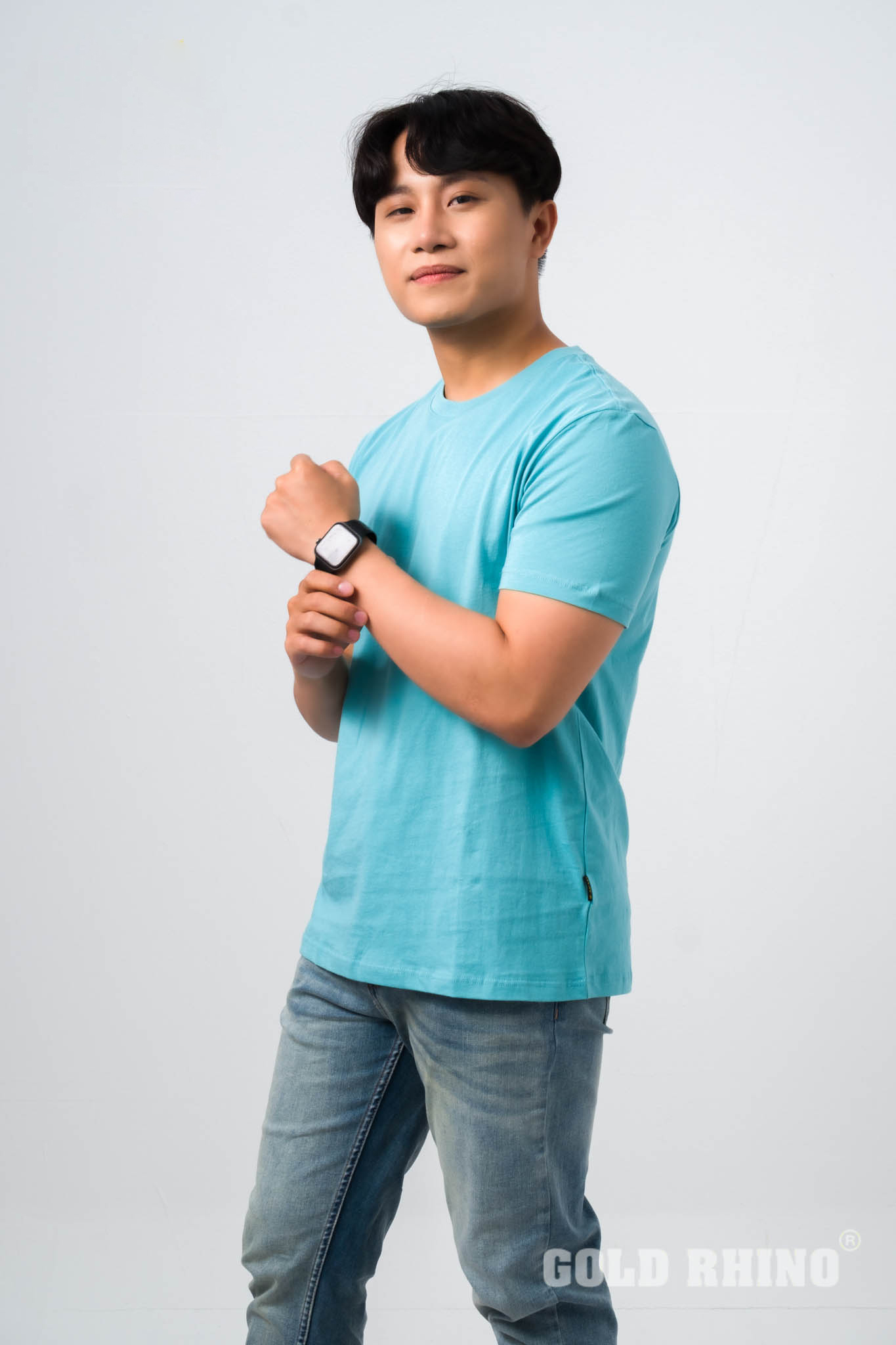 T-shirt Manufacturer Men's Clothing Sustainable Man T-shirt 100% Cotton Casual Gold Rhino T-shirts For Men Made In Vietnam 3