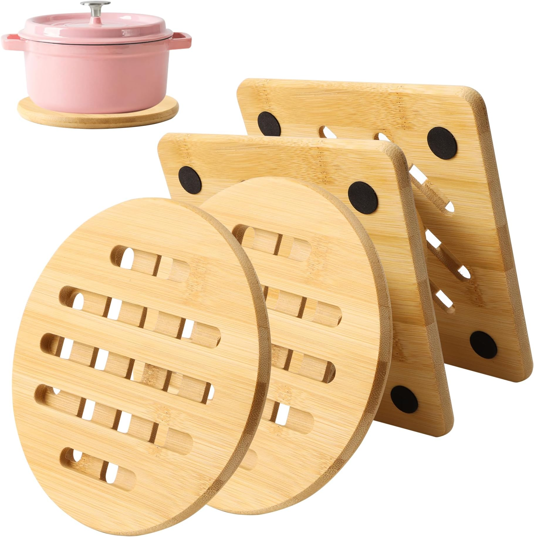 The pot coaster, trivet is made from natural, eco-friendly materials, heat-resistant, durable, and beautiful 2