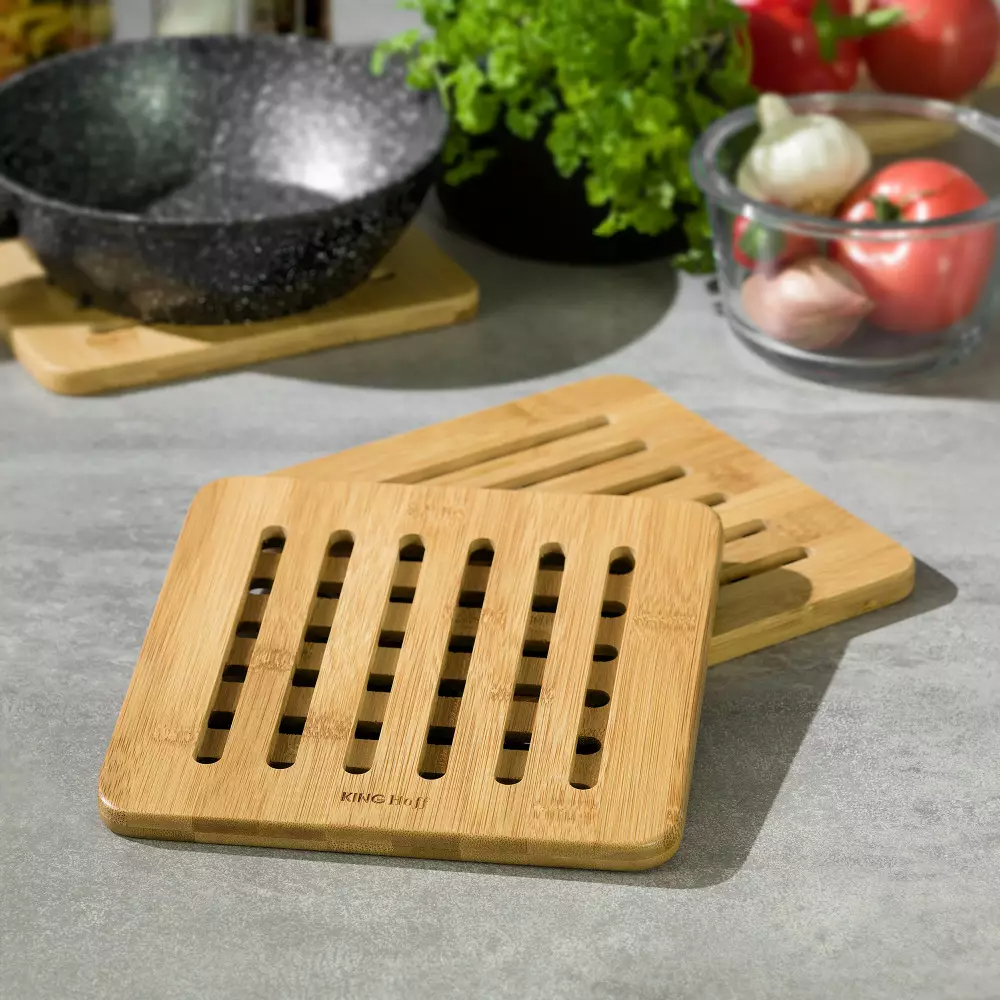 The pot coaster, trivet is made from natural, eco-friendly materials, heat-resistant, durable, and beautiful 3