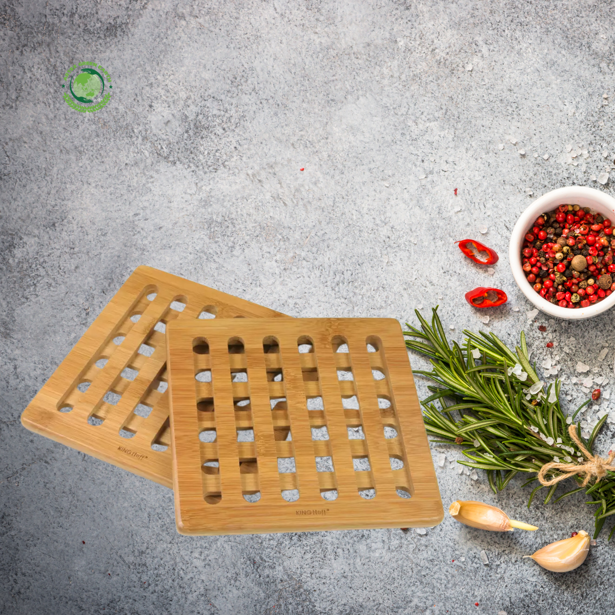 The pot coaster trivet is made from natural, eco-friendly materials, heat-resistant, durable, and beautiful 1