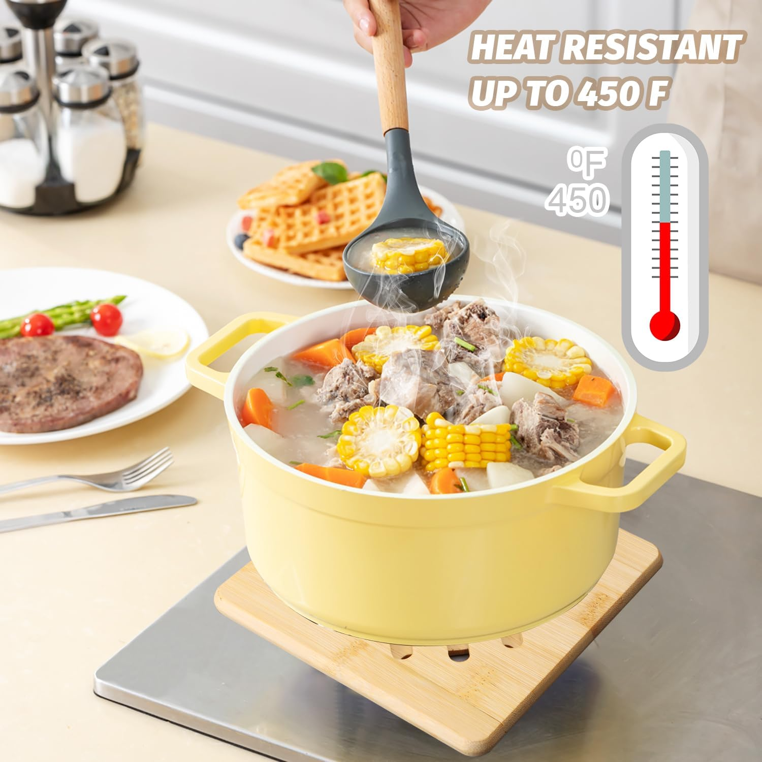 The pot coaster, trivet is made from natural, eco-friendly materials, heat-resistant, durable, and beautiful. 3