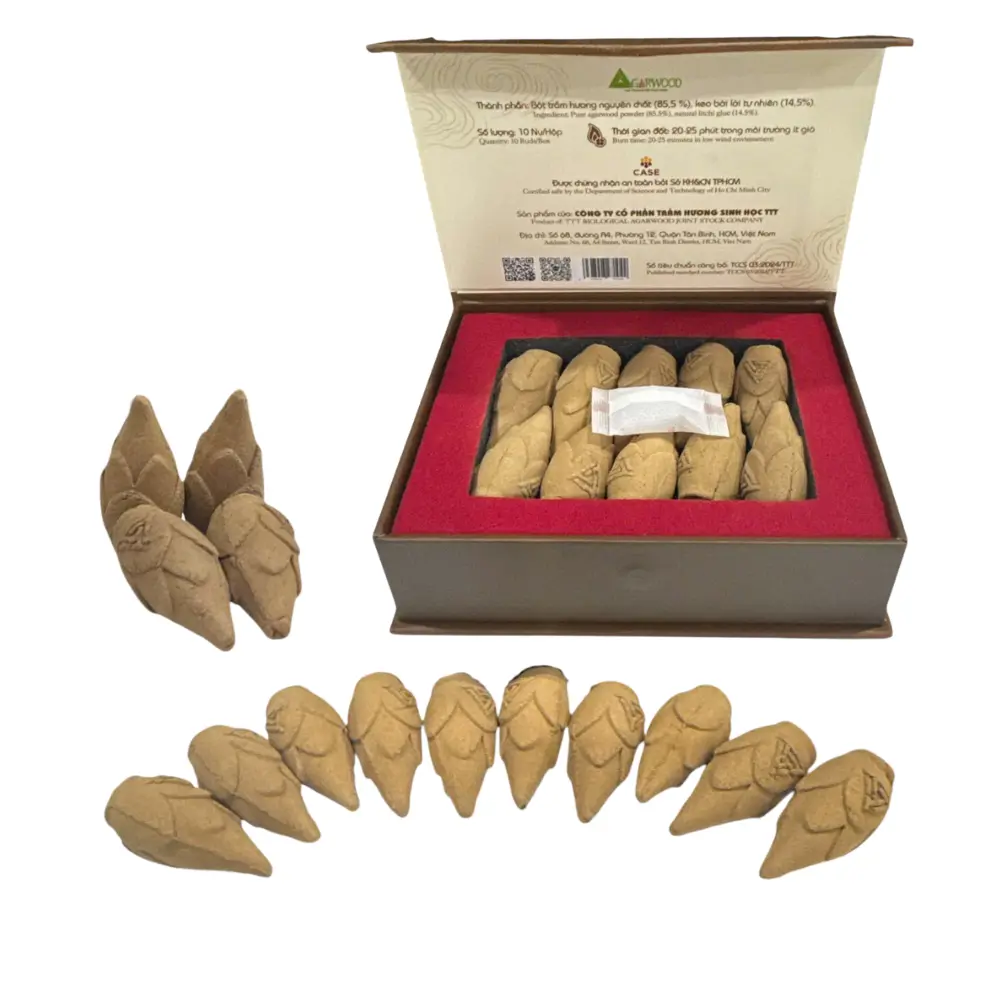 Top Seller Wholesale Agarwood Cones Competitive Price Fast Delivery 100% Natural OBM Customized Packaging Vietnam Manufacturer 1