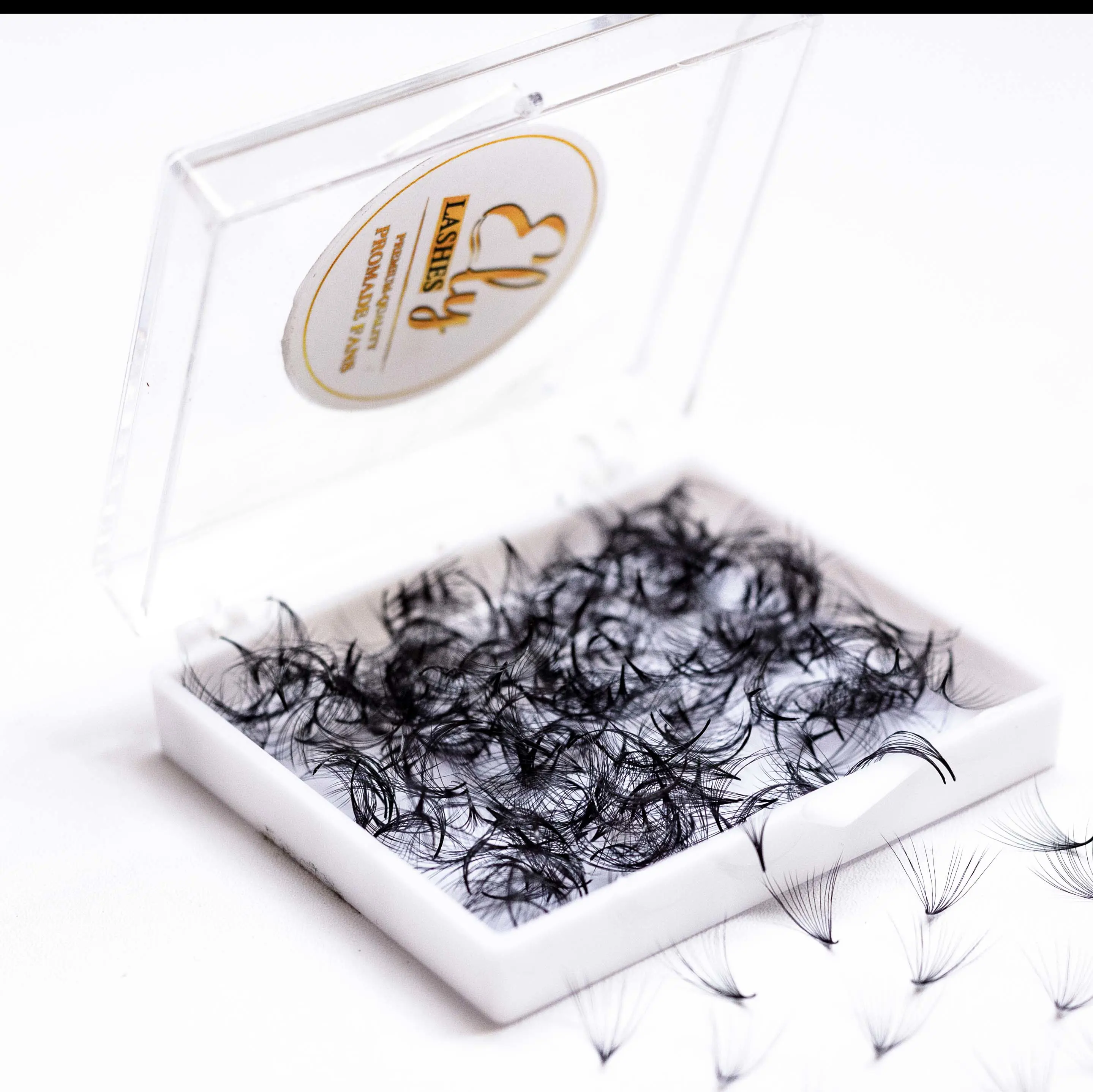 Top Selling Premade Eyelash Extensions Custom Packaging Design As Your Need Lash Extensions Soft Korean Silk Eyelash Extensions 5
