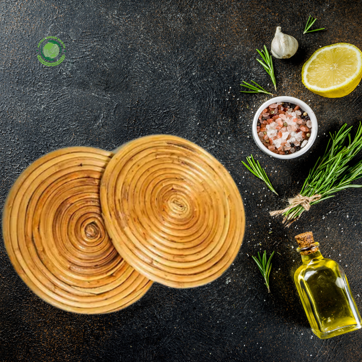 Trivet round is made from natural, eco-friendly materials, heat-resistant, durable and beautiful 1