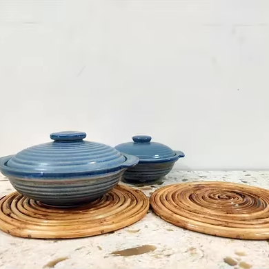 Trivet round is made from natural, eco-friendly materials, heat-resistant, durable and beautiful 2