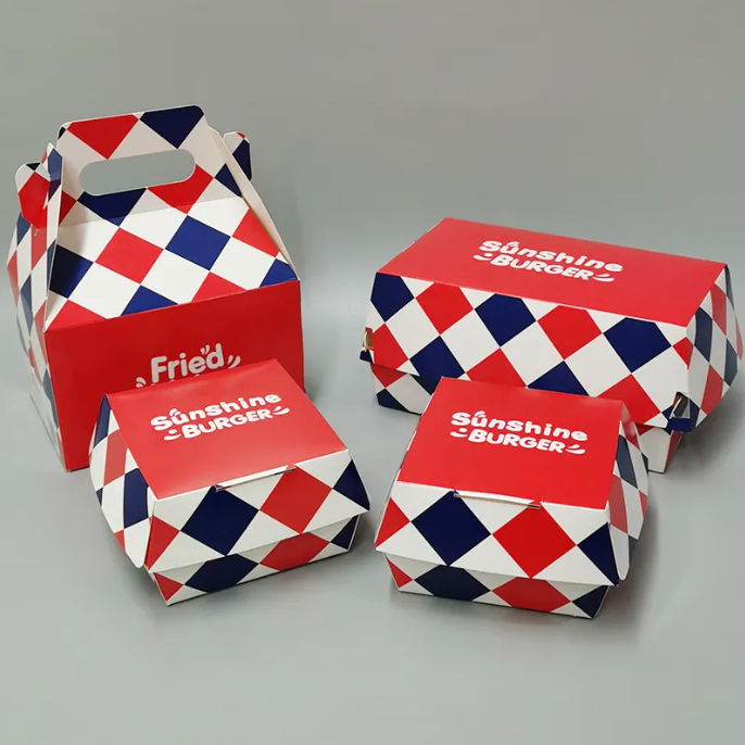 TRUNG PHAT Custom Take Away Shawarma Sandwich Burger Fried Chicken Packaging Kraft Paper Lunch Box for Food OEM ODM 4