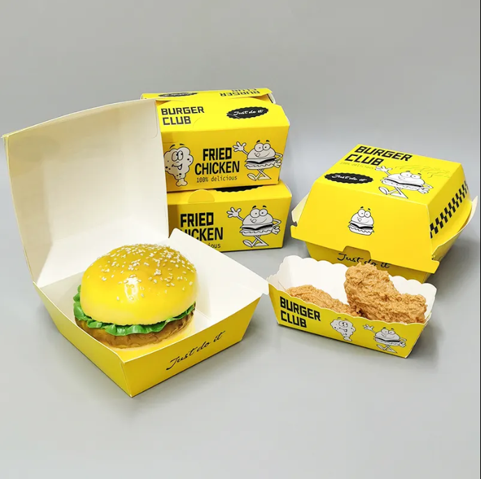 TRUNG PHAT Custom Take Away Shawarma Sandwich Burger Fried Chicken Packaging Kraft Paper Lunch Box for Food OEM ODM 3