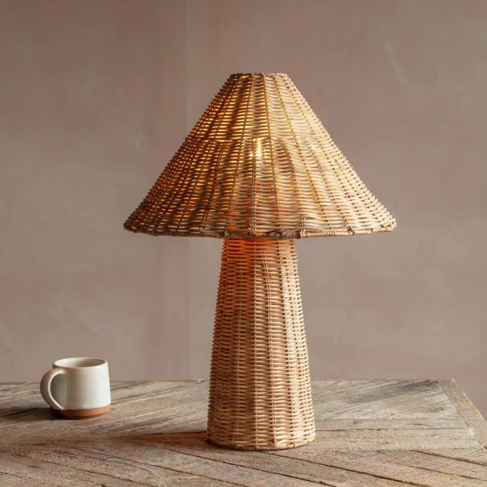 Warm rattan night light for relaxing space, Lamps made from handmade materials, home decoration accessories, wholesale. 1