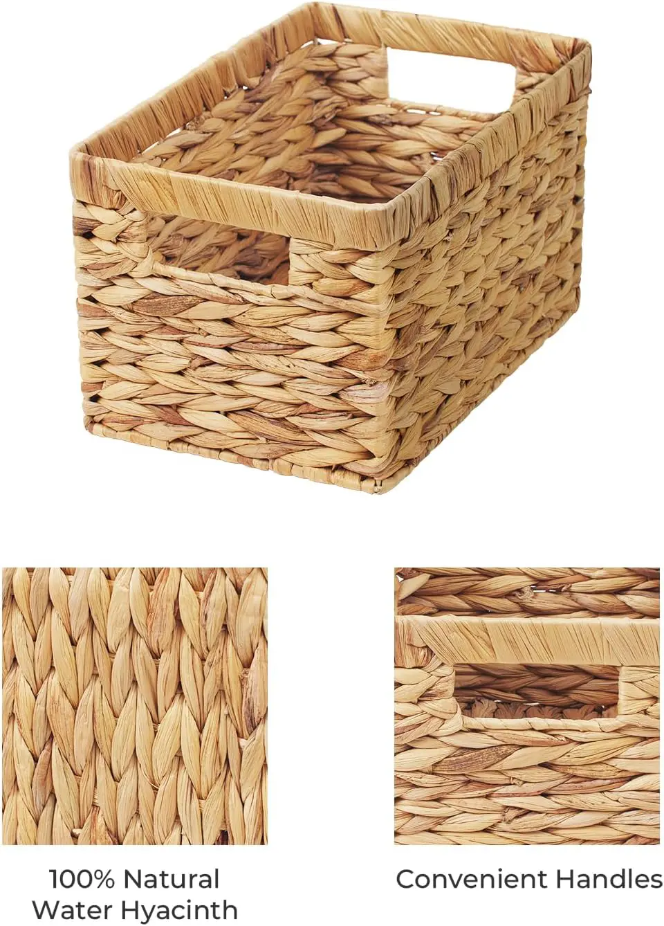 Water hyacinth basket set, Storage basket, home organization accessory highly aesthetic, wholesale available. 2