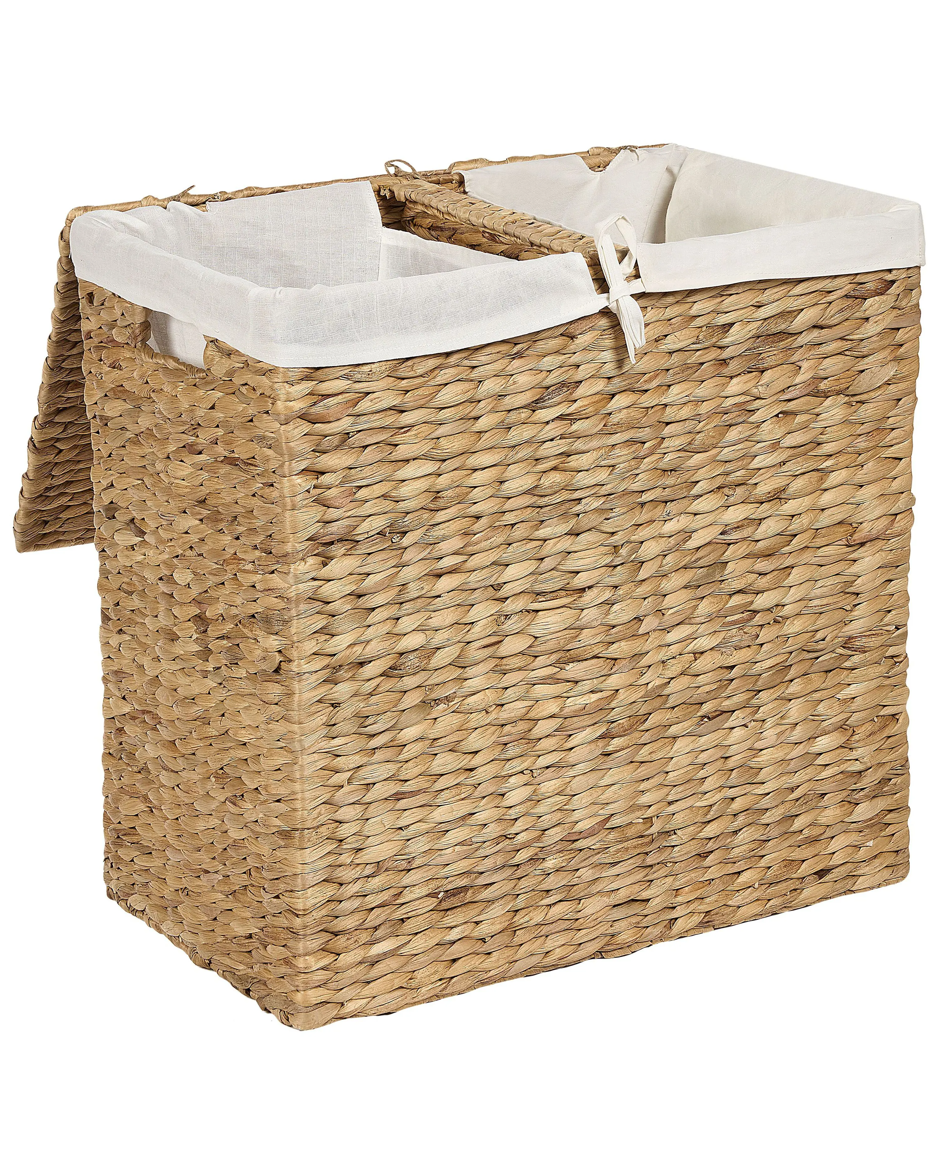 Water hyacinth basket with compartments, home organization accessory highly aesthetic, wholesale available. 2