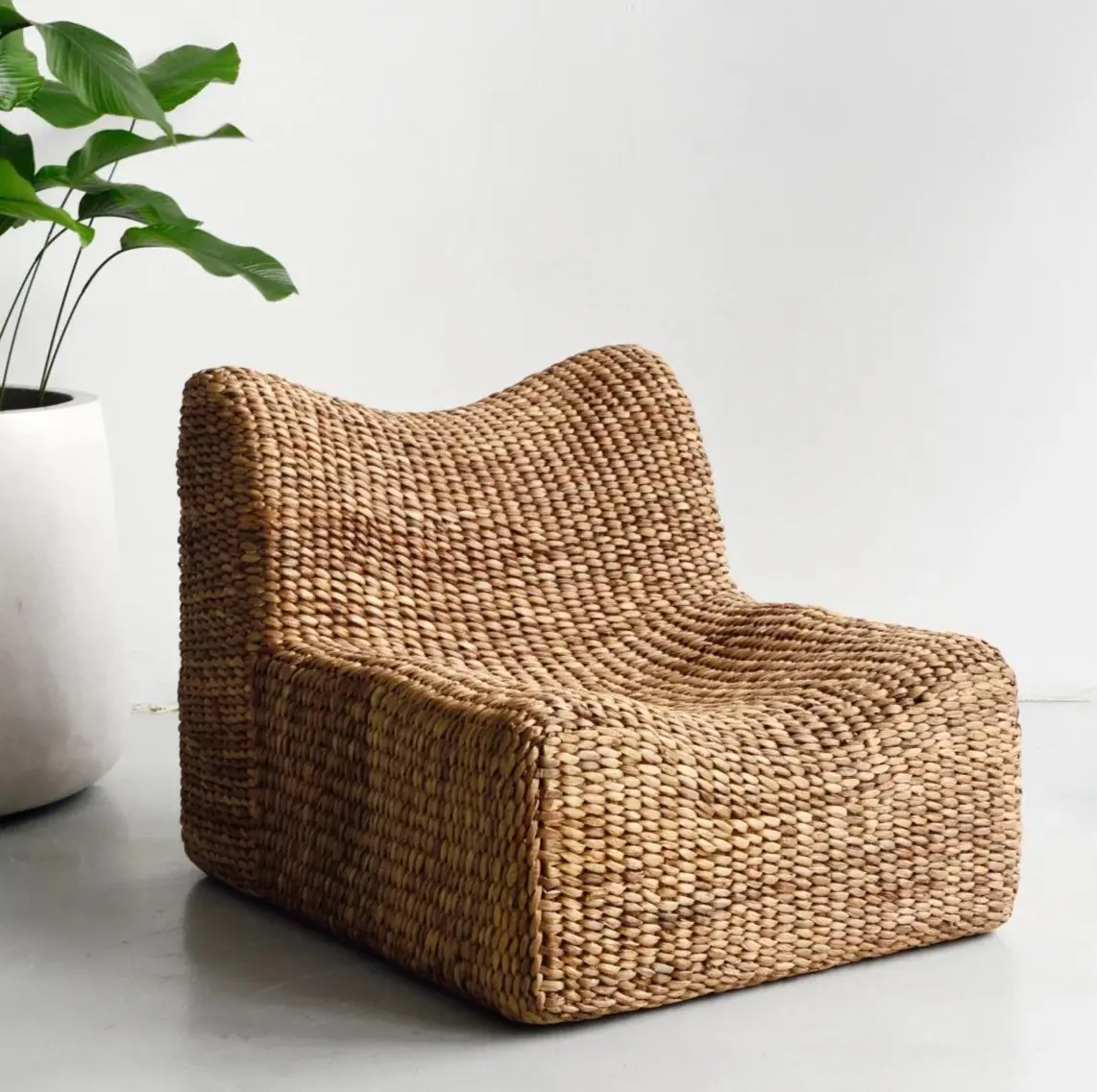 Water hyacinth chair, made from natural materials, customizable size upon request, eco-friendly, durable, and elegant. 1