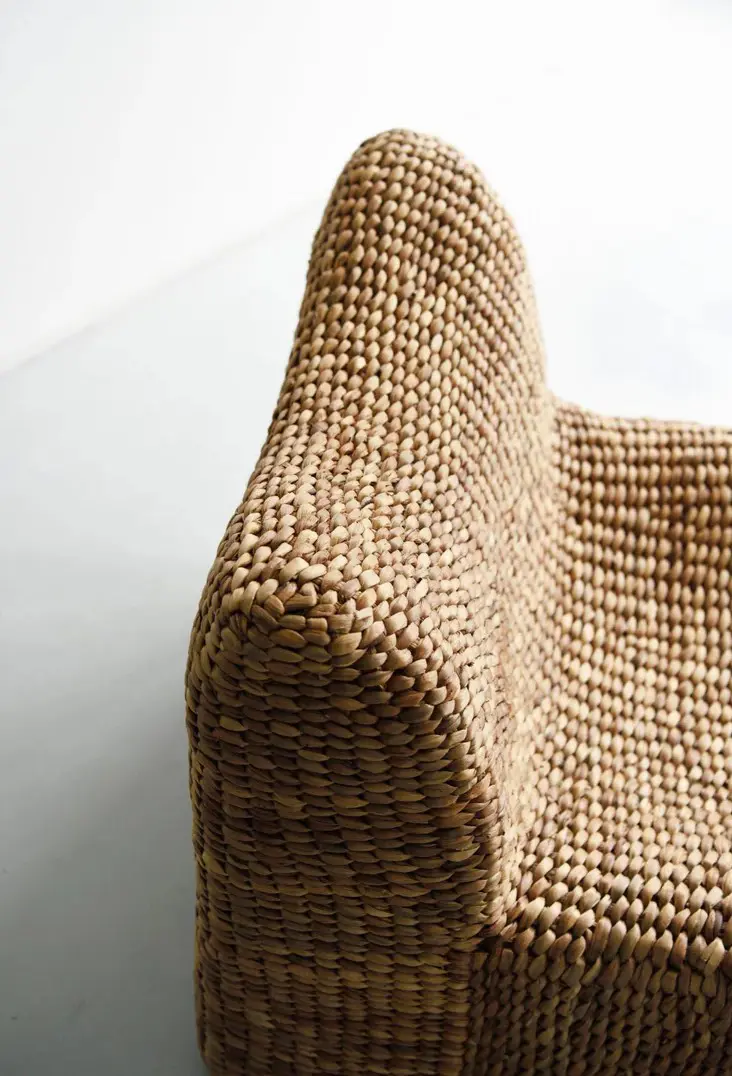 Water hyacinth chair, made from natural materials, customizable size upon request, eco-friendly, durable, and elegant. 2