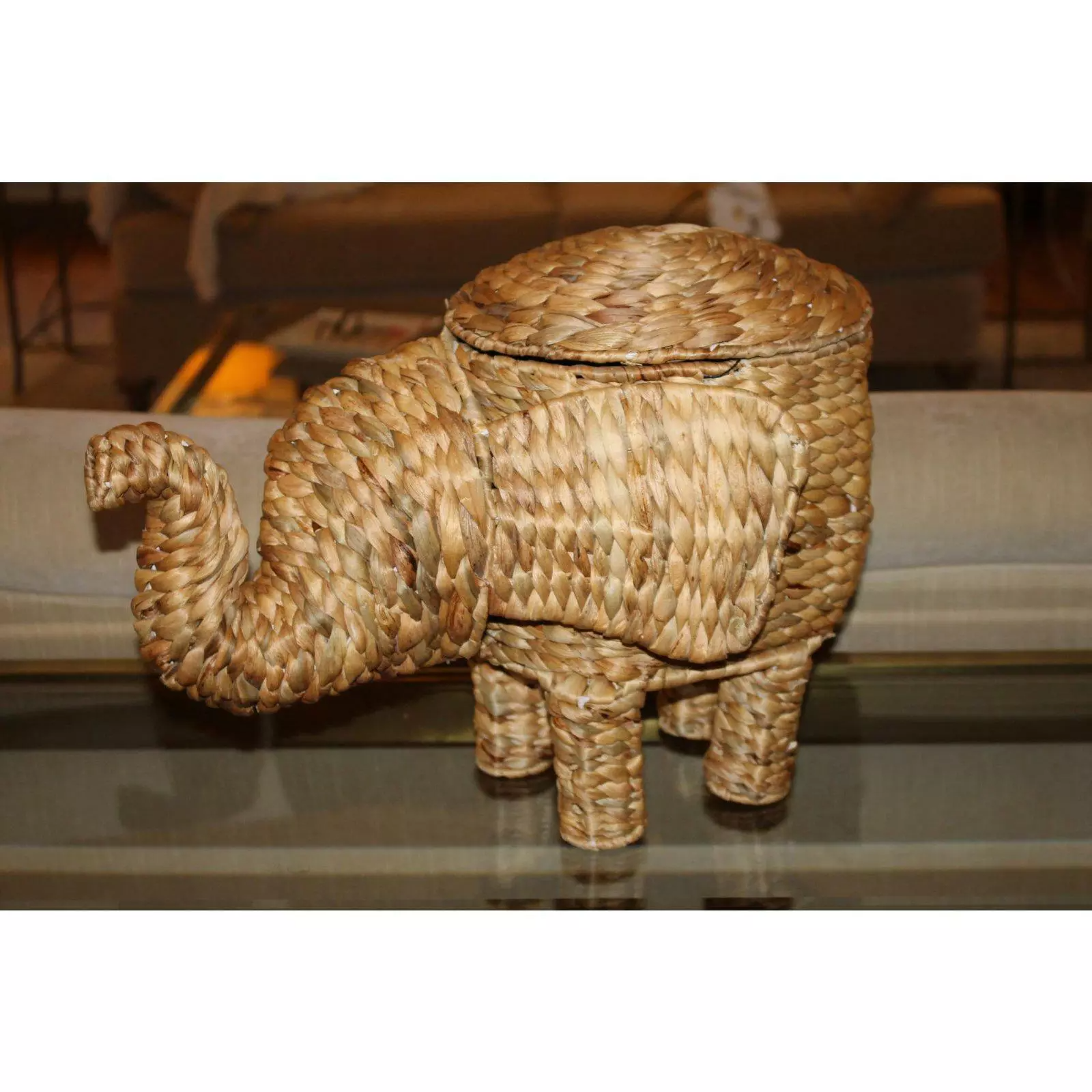 Water Hyacinth Elephant Basket Home accessories Natural materials that are safe for health and aesthetically pleasing, wholesale 3