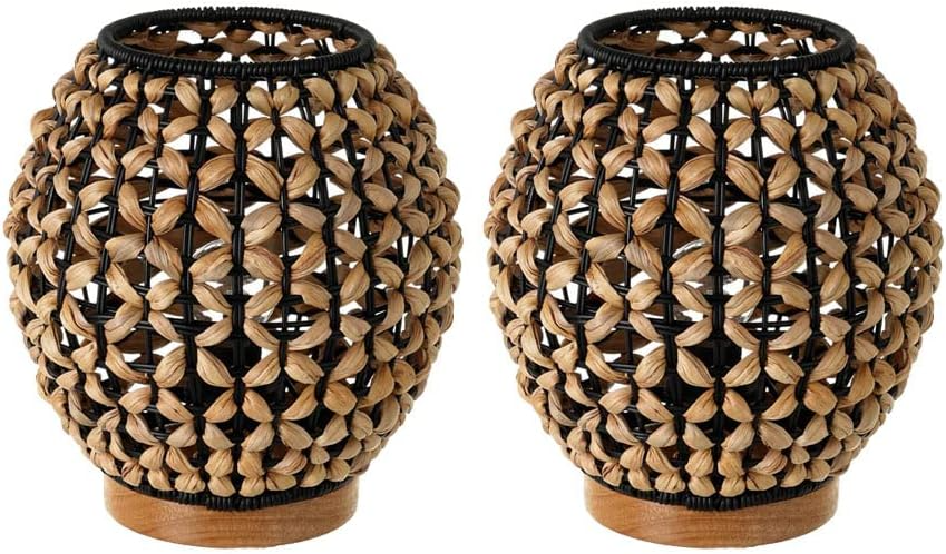 Water hyacinth table lamp, Lamps made from handmade materials, home decoration accessories, wholesale. 2