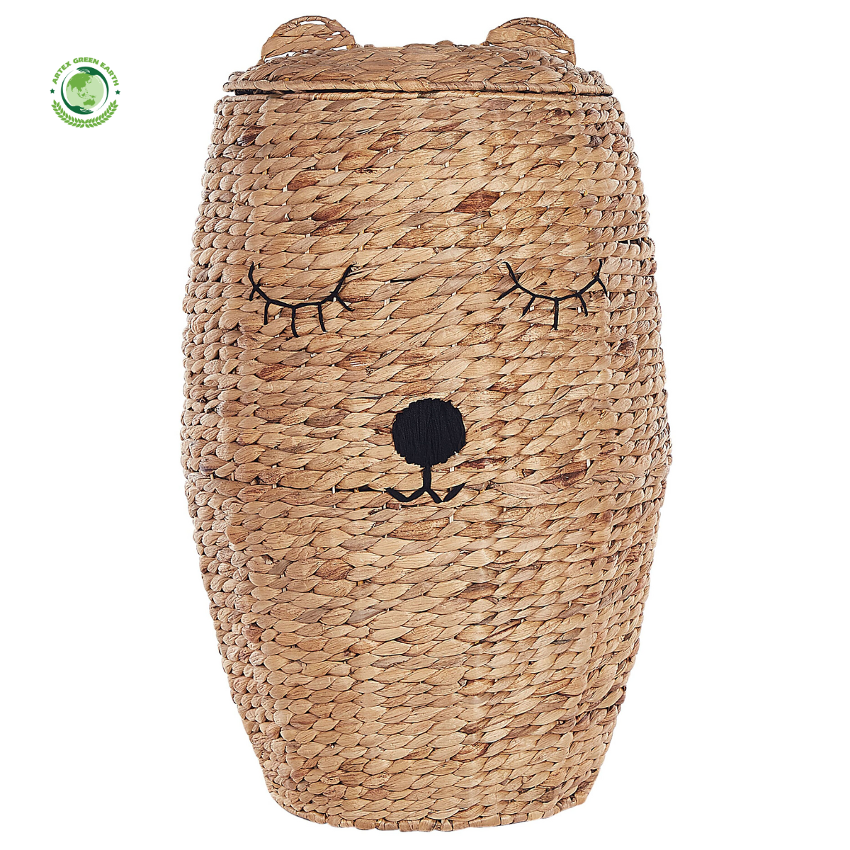 Water Hyacinth Wicker Bear Basket, Home accessories Natural materials that are safe for health and aesthetically pleasing 1