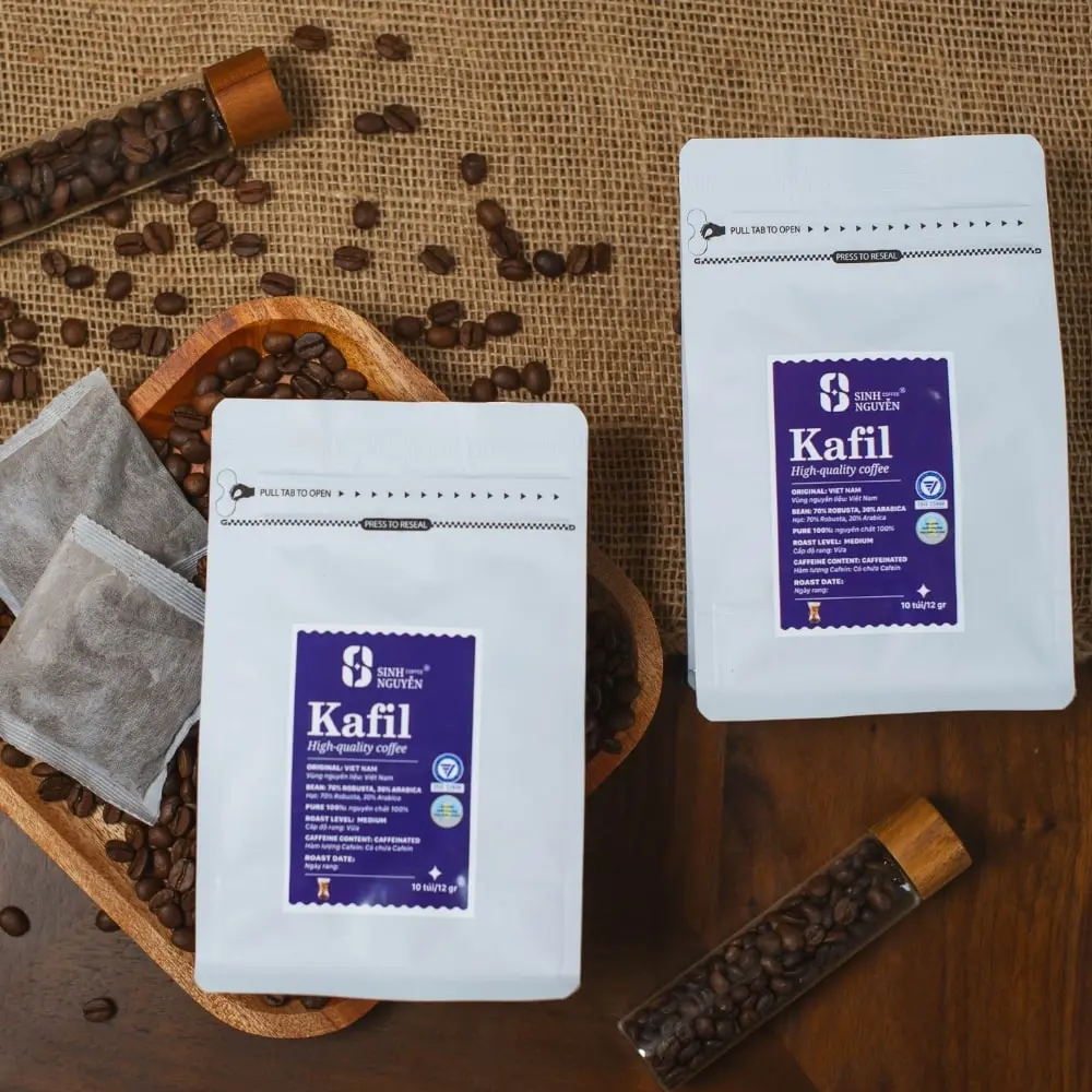 Whole Bean Premium Quality Robusta Coffee Kafil Caffeinated Filter Coffee with Fruity Taste Vietnam Manufacturer Factory Price 2