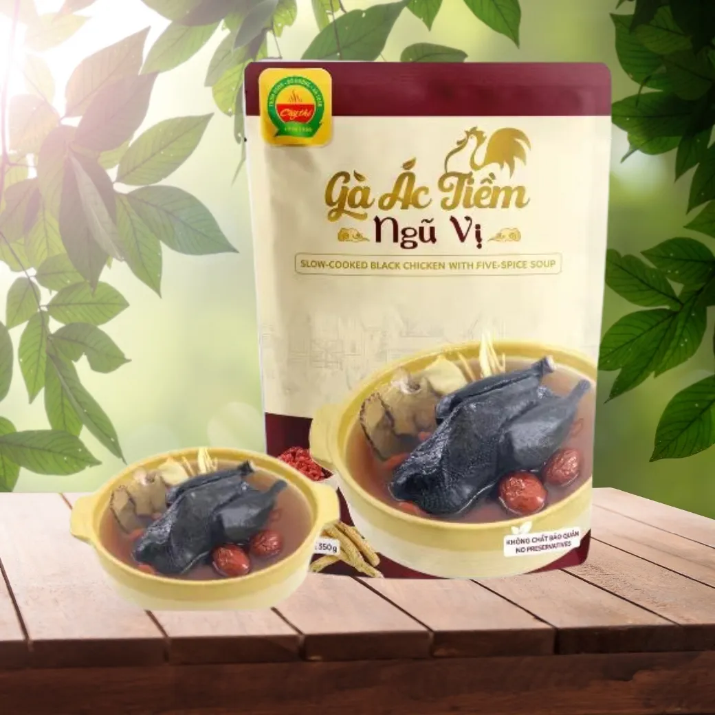 24-Pack 350g Nutritious Black Chicken And Cordyceps Soup – Ready-To-Eat MRE, ISO HACCP OEM Certified, Healthy Wholesale Food From Vietnam 4