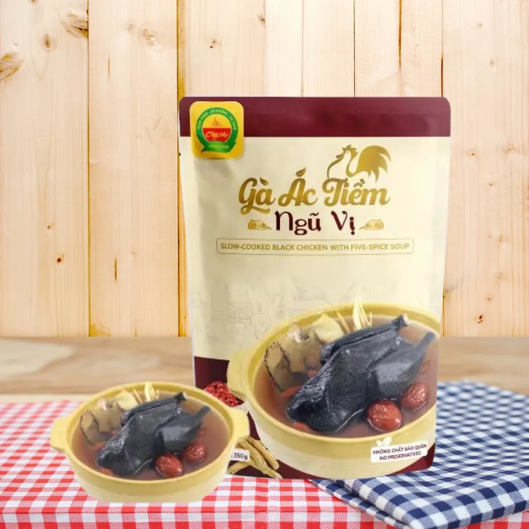 24-Pack 350g Nutritious Black Chicken And Cordyceps Soup – Ready-To-Eat MRE, ISO HACCP OEM Certified, Healthy Wholesale Food From Vietnam 5