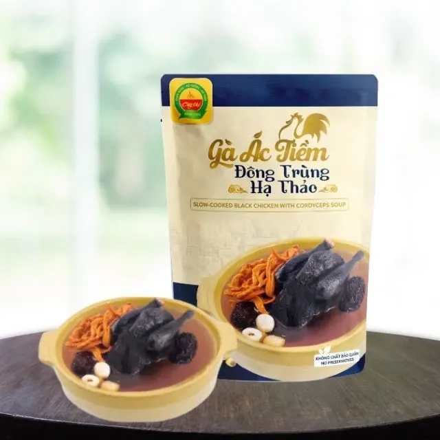 Wholesale 24ps 350g Slow-cooked Black Chicken with Cordyceps nutritious soup ready to eat mre ISO HACCP OEM healthy food Vietnam 6
