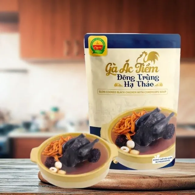 Wholesale 24ps 350g Slow-cooked Black Chicken with Cordyceps nutritious soup ready to eat mre ISO HACCP OEM healthy food Vietnam 9