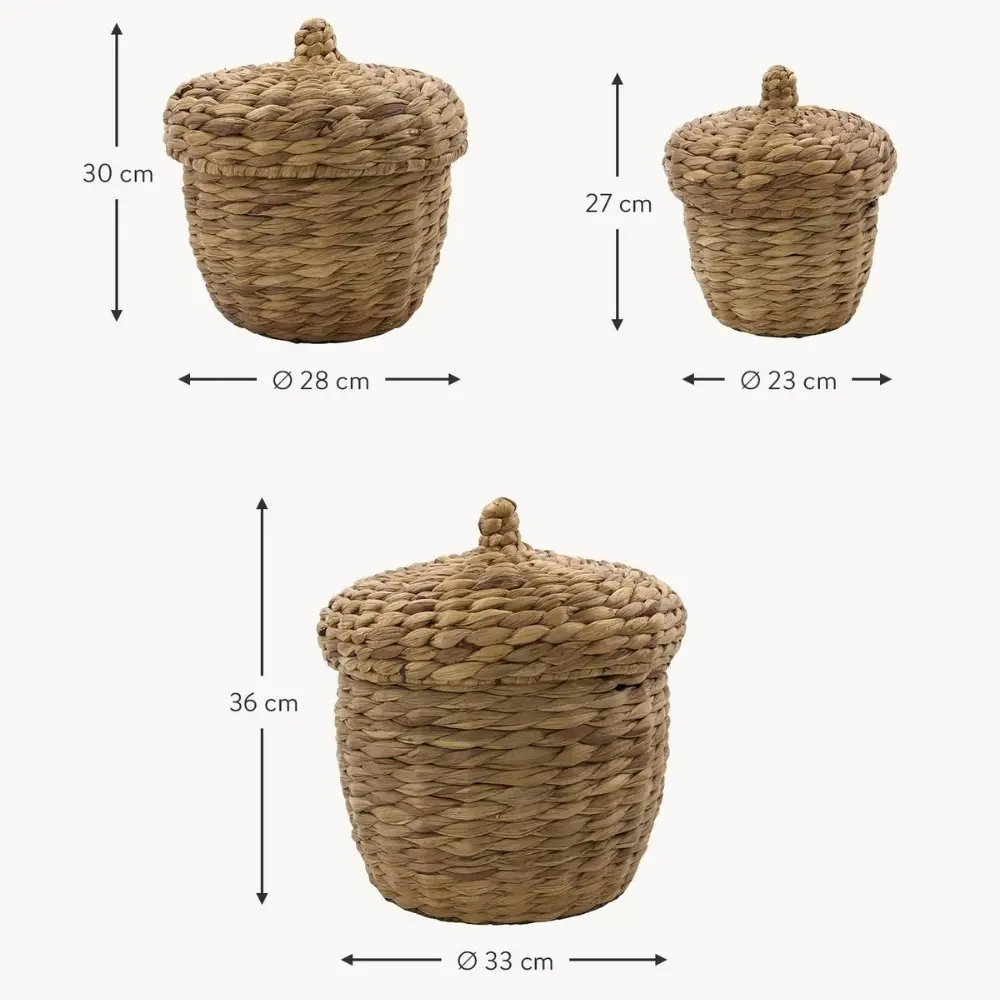 Wholesale Durable Eco-Friendly Water Hyacinth Baskets Handwoven Indoor Outdoor Use Customizable Non-Toxic From Vietnam Design 5