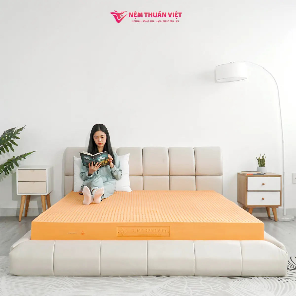Wholesale King Size Natural Latex Mattress with Removable Cover Memory Foam Fabric Material Made Vietnam Baby Bedroom Furniture 5