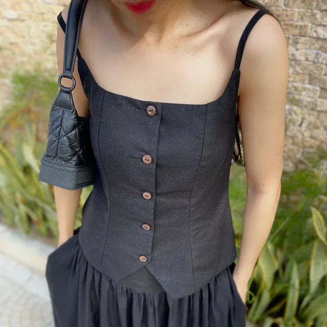 High Quality Wholesale Women Shirts 2024 Casual Linen Cotton Vest Retro Elegant Sleeveless Women's Vest From Vietnam Manufacturer 7