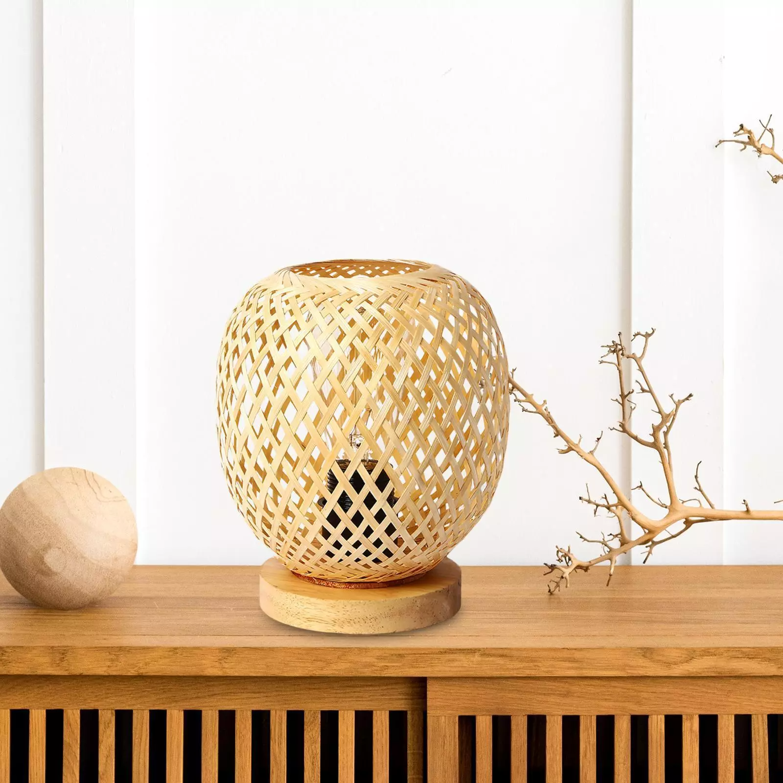 Wicker Table Lamps Rustic Night Light, Lamps made from handmade materials, home decoration accessories, wholesale. 4