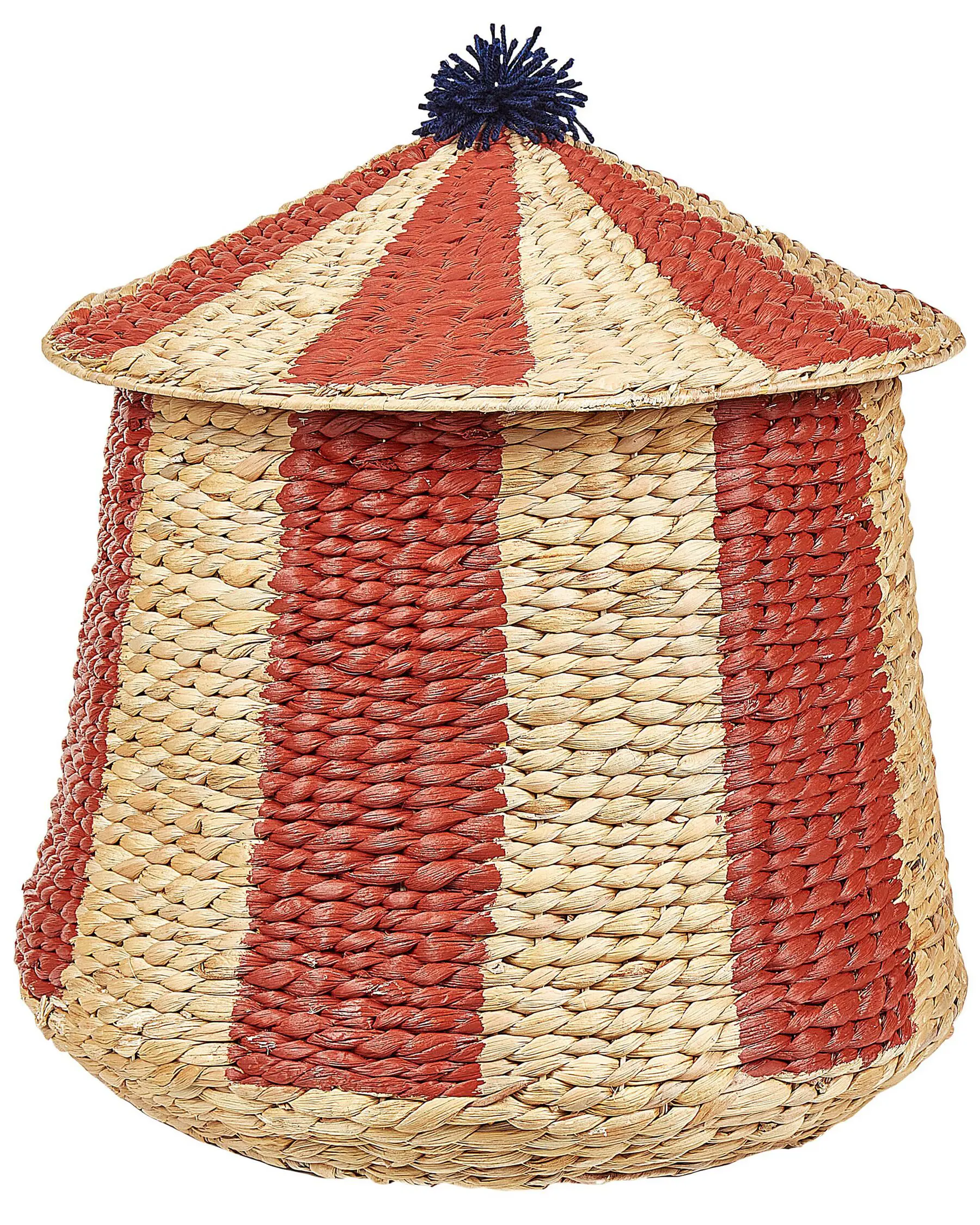 Wicker Trash Can with Lid and Removable Liner Handwoven storage basket Hyacinth Waste Basket 1