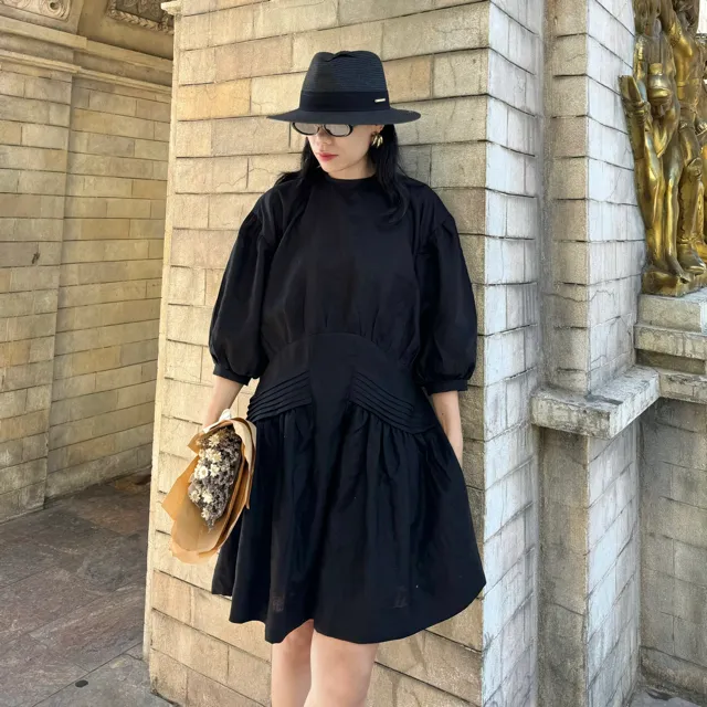 Wholesale Women Dress 2024 Good Price Easy To Wear Mini Linen Dress Baby Doll Dress 100% Linen Packed In Carton Box Vietnam Manufacturer 2