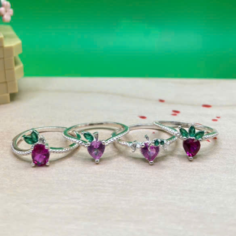 Women'S 925 Silver Rings Fine Jewelry Polished Silver Perfection Fashion Ruby Customize Diamond Vietnam Manufacturer 5