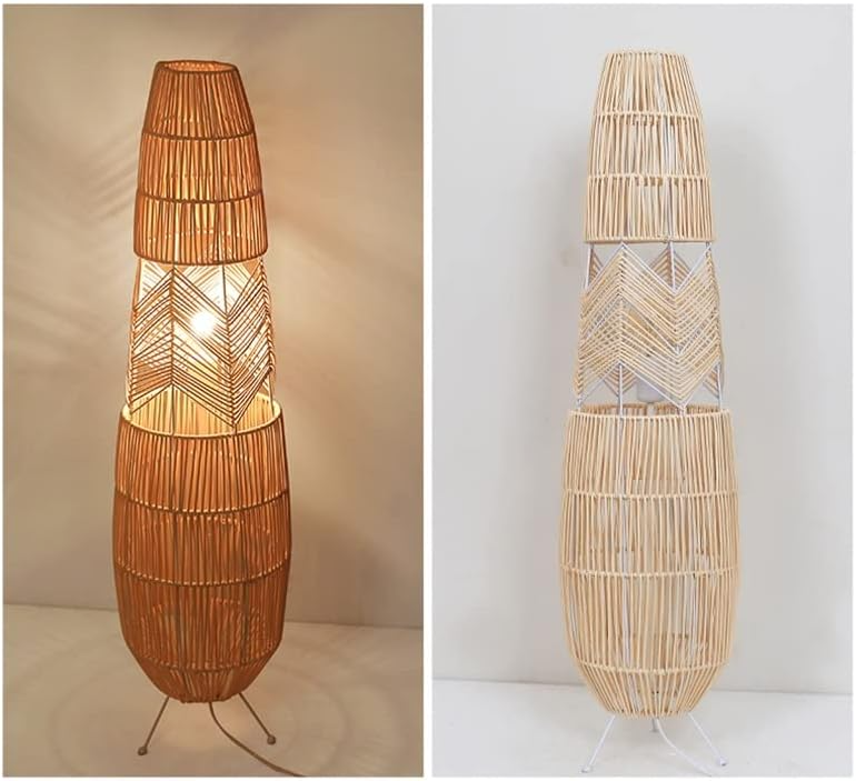 Woven Rattan Floor Lamps made from handmade materials, home decoration accessories, wholesale. 2