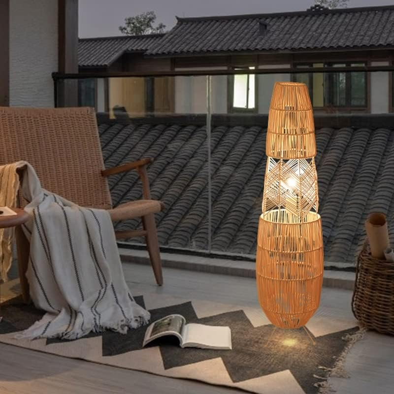 Woven Rattan Floor Lamps made from handmade materials, home decoration accessories, wholesale. 6