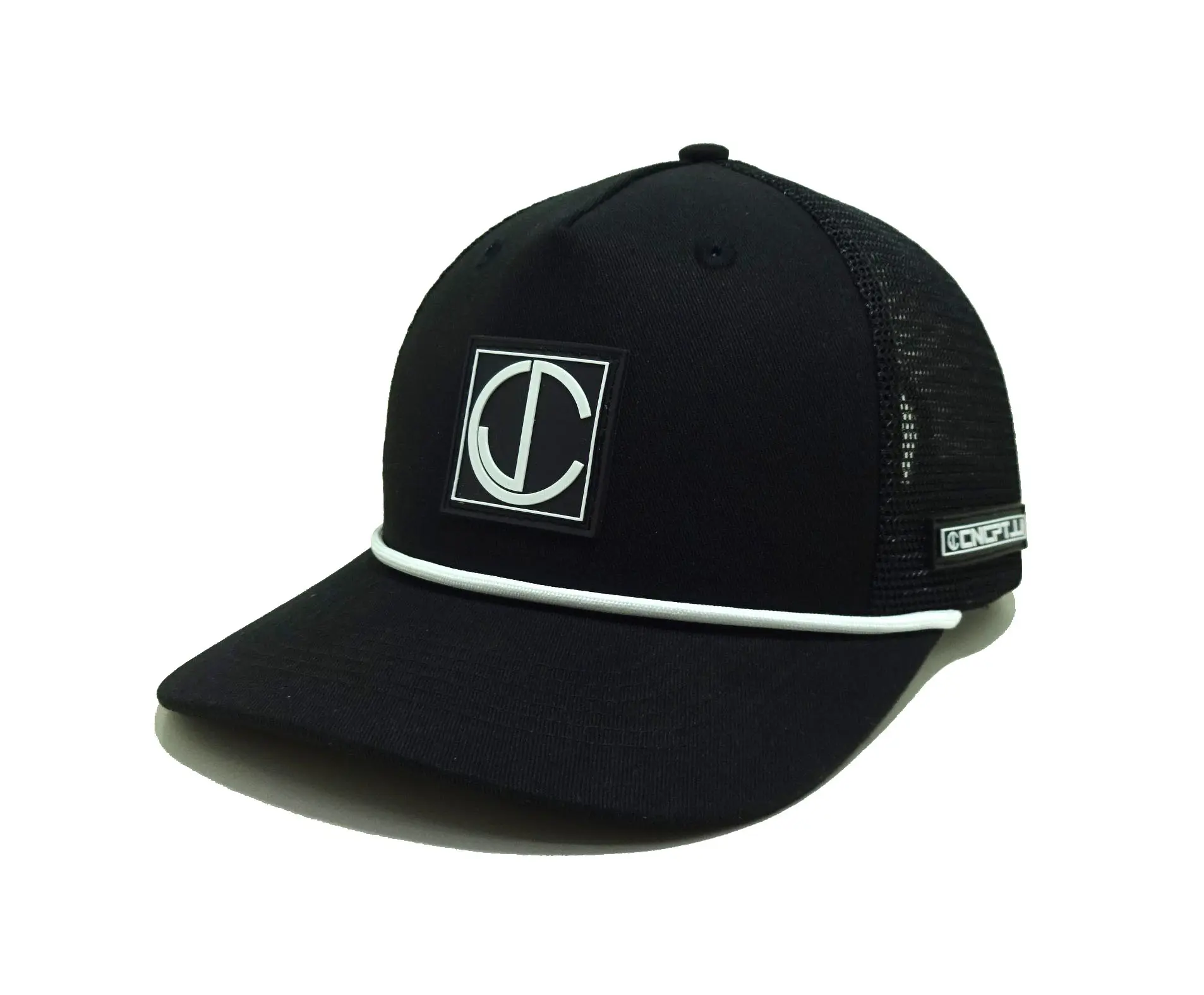 Rubber Logo Hiphop High Quality Promotional Trucker Hat with Rope Cotton Fabric Adjustable Sports Cap from Vietnam Supplier 2