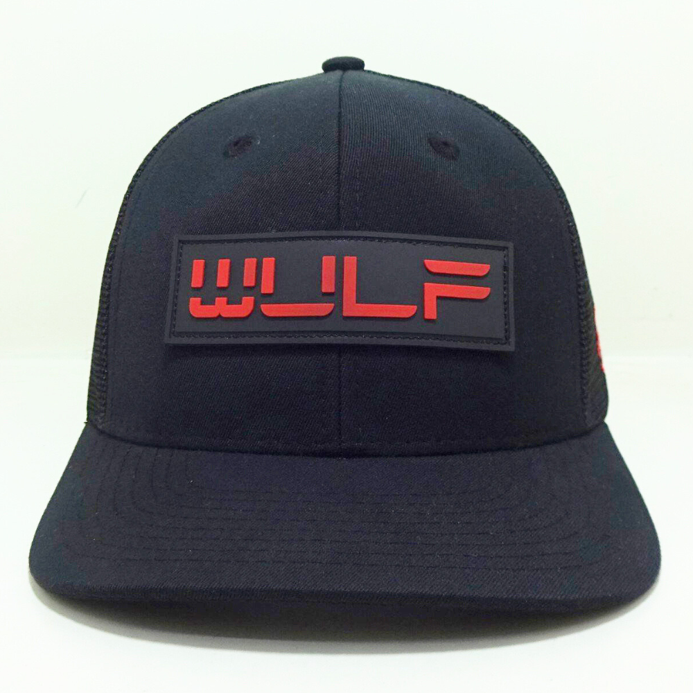 Rubber Logo Patch Trucker Hats 6 Panels Structured Caps Custom Inner Tapes Inside 2D Embroidered Logo Left Solid Color Snapback 2