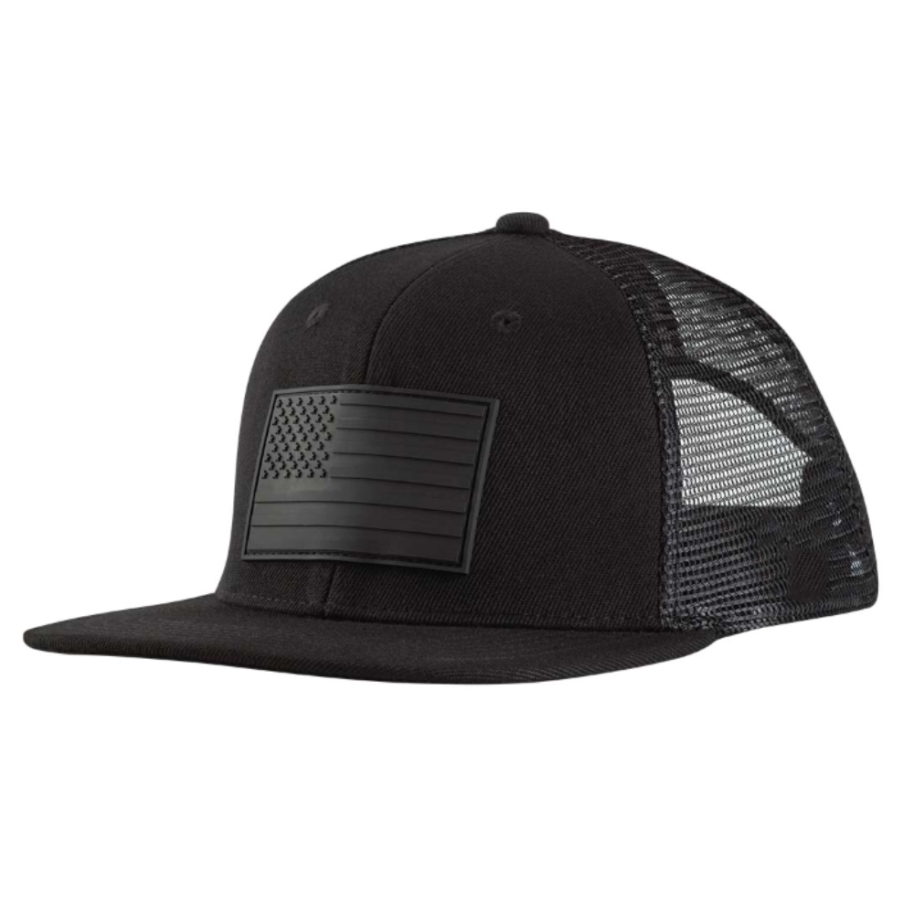 Rubber Silicone Logo Patches Snapback Trucker Hats 6 Panel Gorras Flat Brim Breathable Mesh Adjustable Single Row Buckle Closure 3