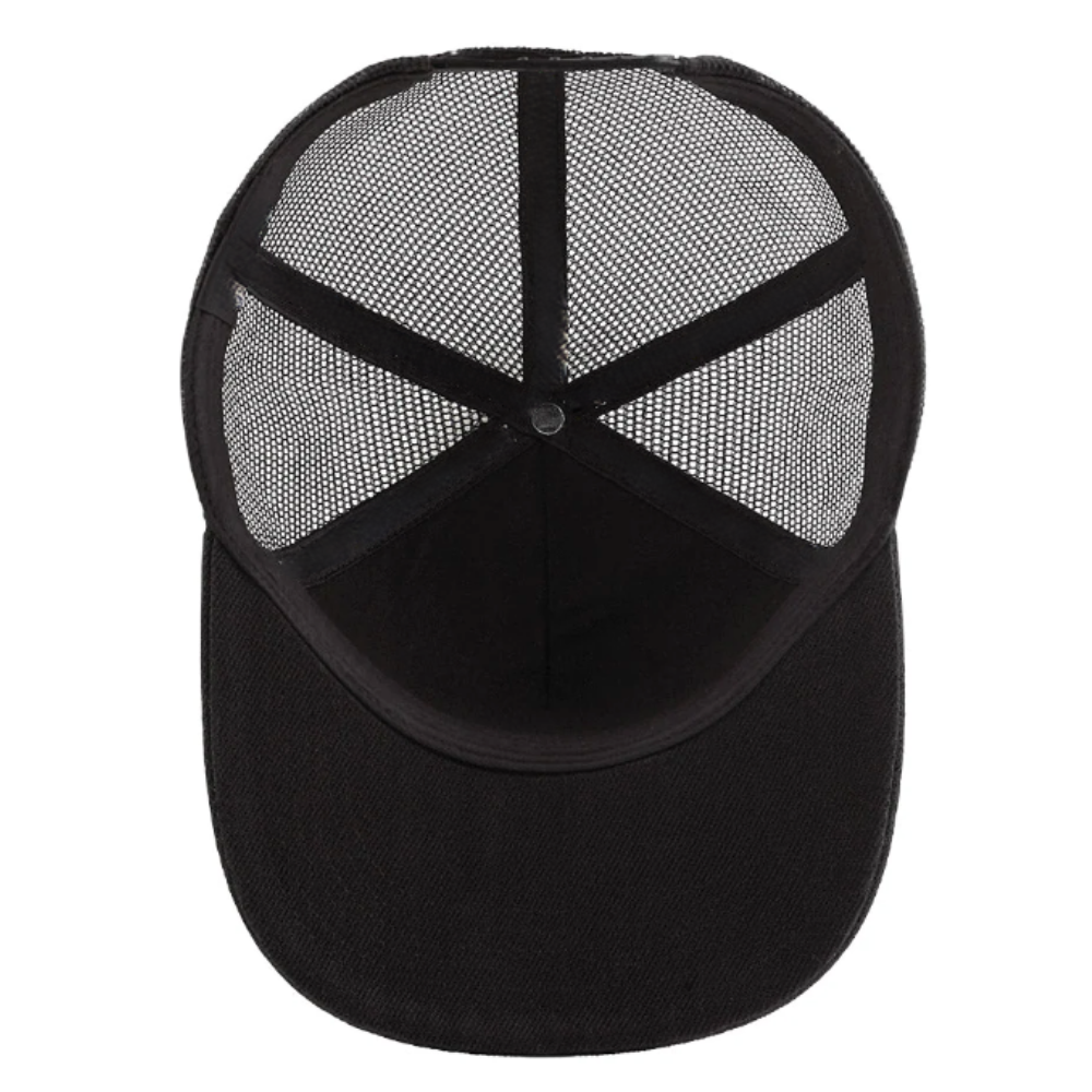 Rubber Silicone Logo Patches Snapback Trucker Hats 6 Panel Gorras Flat Brim Breathable Mesh Adjustable Single Row Buckle Closure 5