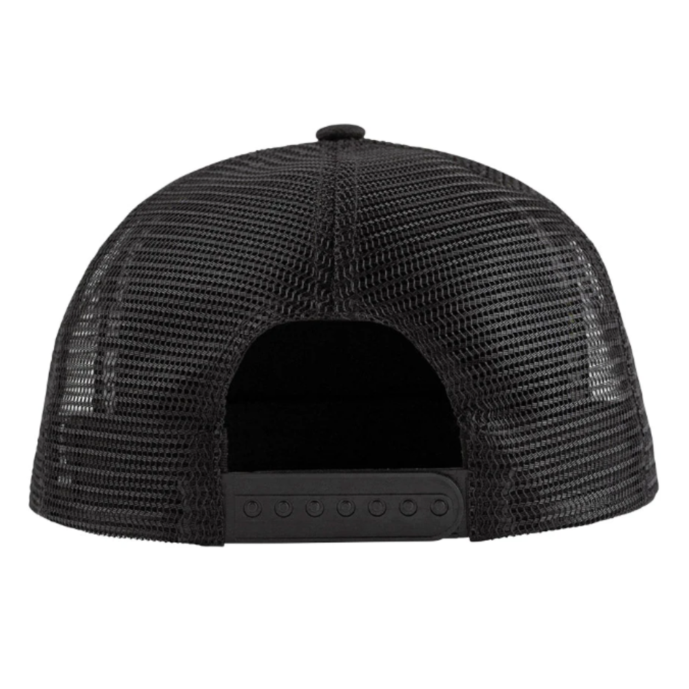 Rubber Silicone Logo Patches Snapback Trucker Hats 6 Panel Gorras Flat Brim Breathable Mesh Adjustable Single Row Buckle Closure 6
