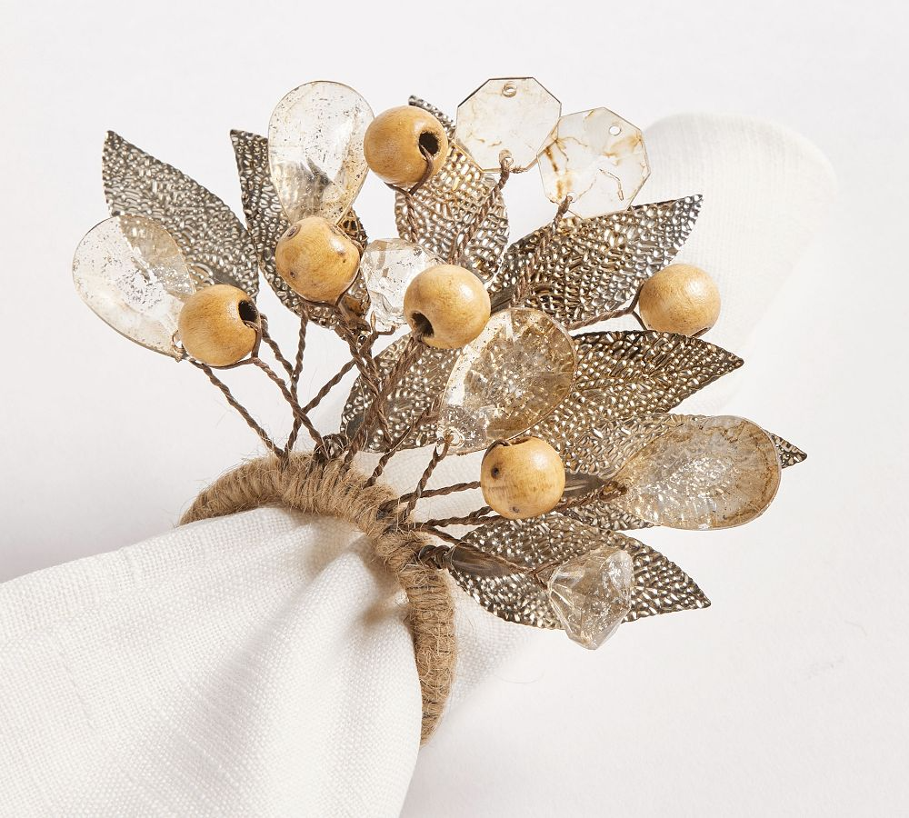 Rustic Leaf Napkin Rings Made in Vietnam Eco-friendly material for home and tableware decoration Wholesale 1